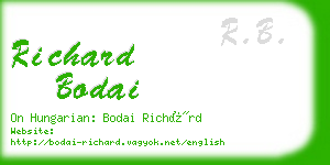 richard bodai business card